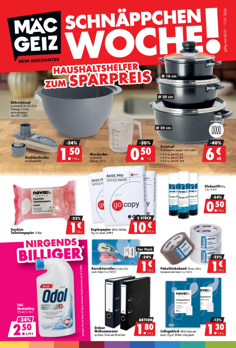 Mäc-Geiz Prospekt vom 05.01.2026, Seite 1