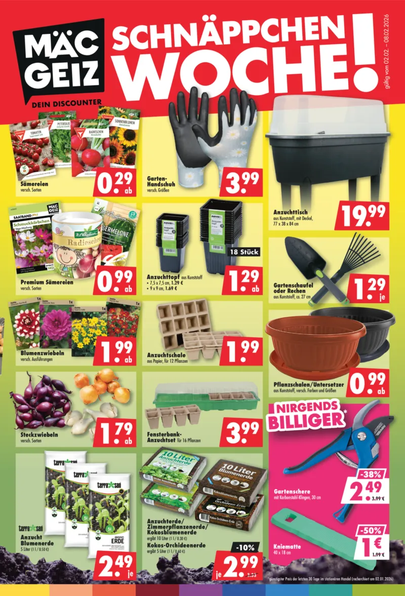 Mäc-Geiz Prospekt vom 02.02.2026, Seite 1