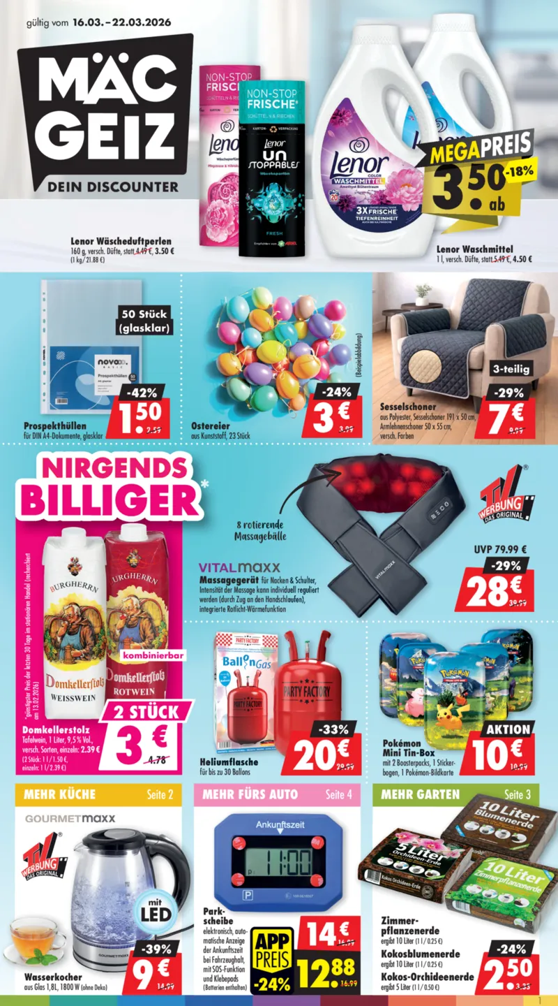 Mäc-Geiz Prospekt vom 16.03.2026, Seite 1