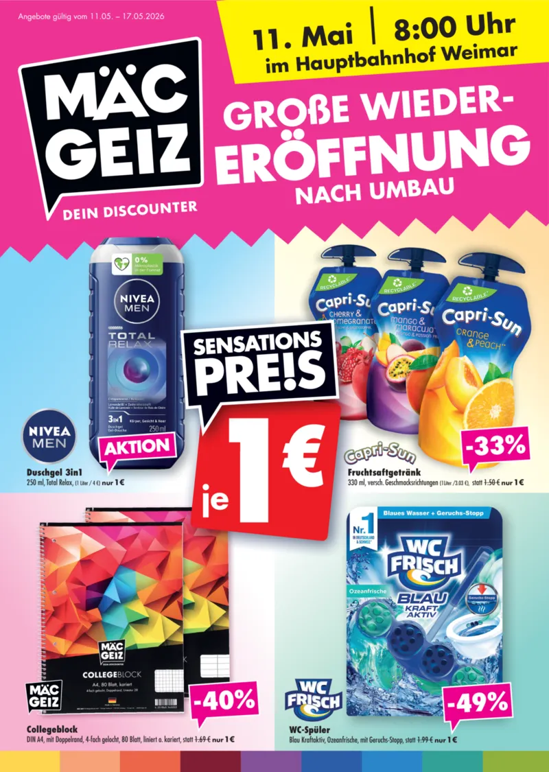 Mäc-Geiz Prospekt vom 11.05.2026, Seite 1