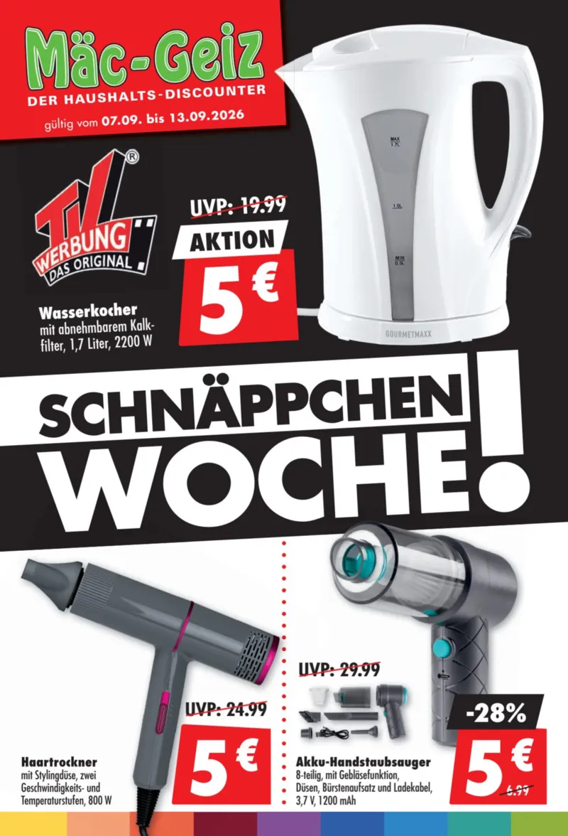 Mäc-Geiz Prospekt vom 07.09.2026, Seite 1