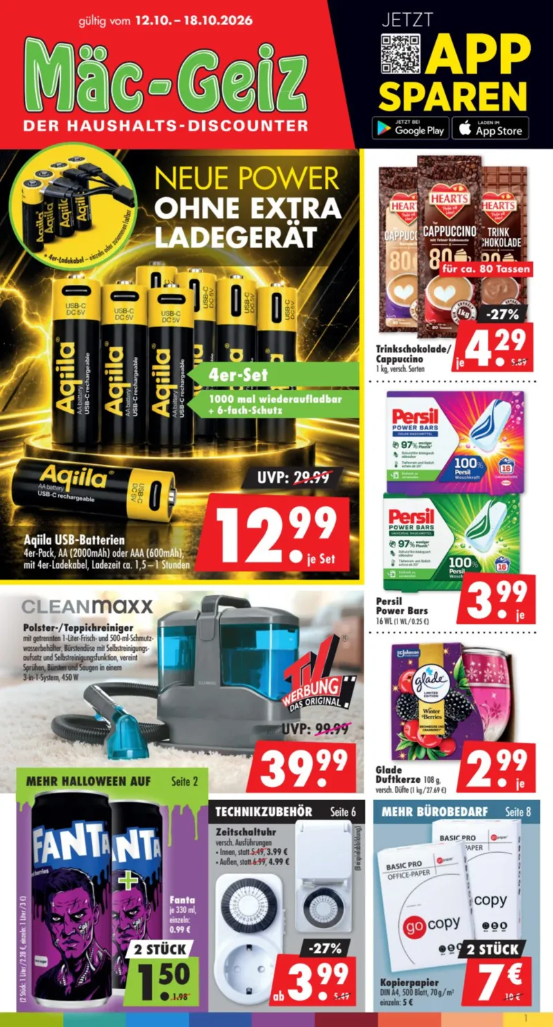 Mäc-Geiz Prospekt vom 12.10.2026, Seite 1