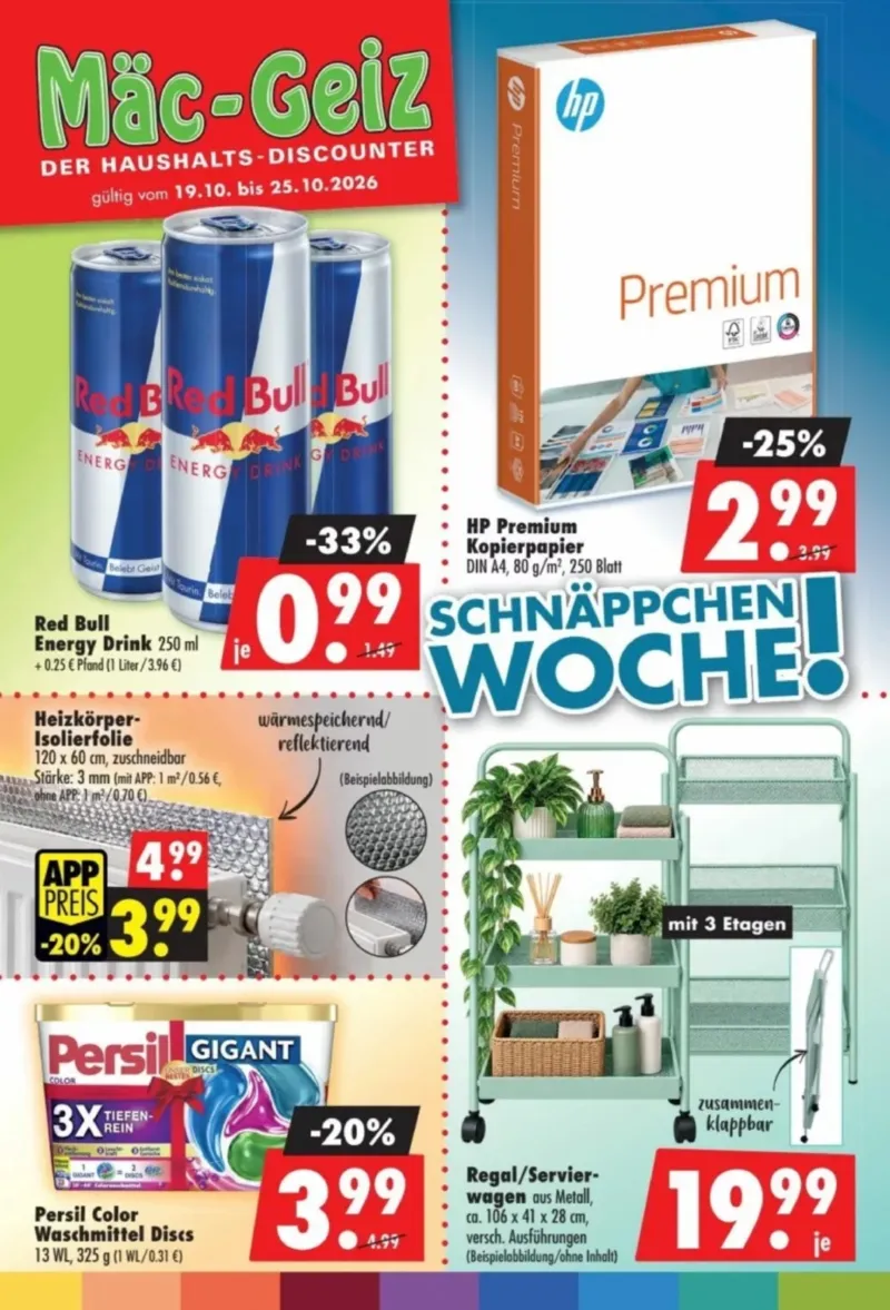 Mäc-Geiz Prospekt vom 19.10.2026, Seite 1