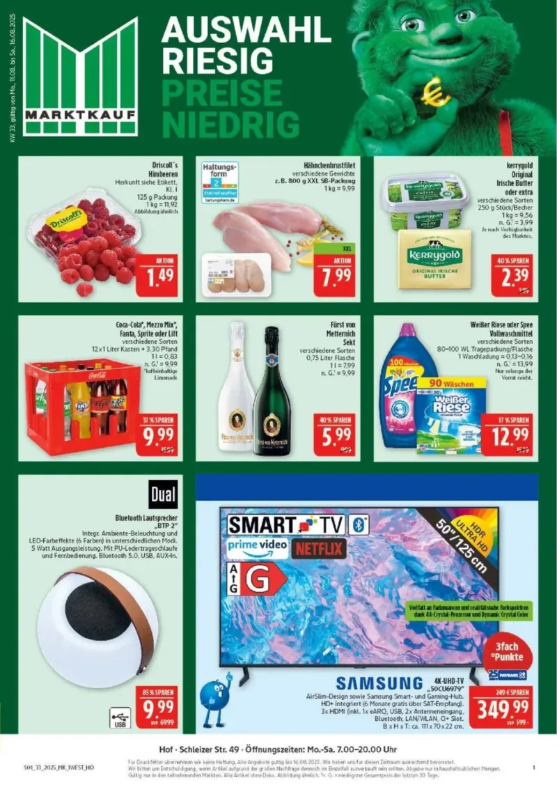 Marktkauf Prospekt vom 11.08.2025, Seite 1