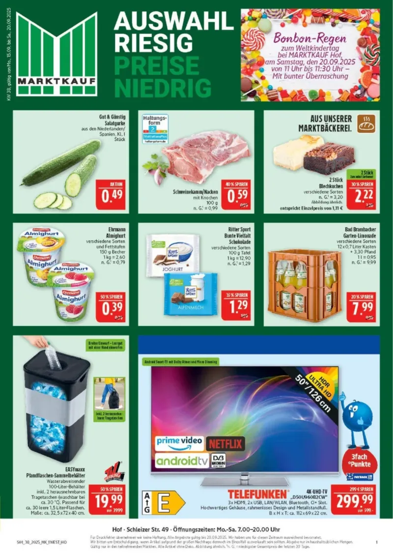 Marktkauf Prospekt vom 15.09.2025, Seite 1