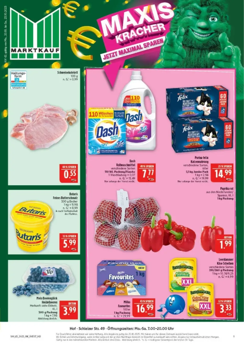 Marktkauf Prospekt vom 20.10.2025, Seite 1 Marktkauf Prospekt vom 20.10.2025, Seite 1