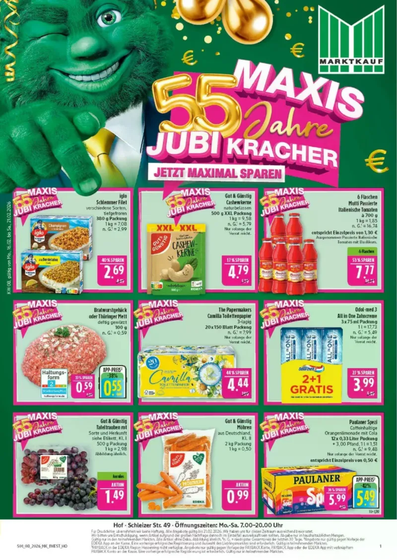 Marktkauf Prospekt vom 16.02.2026, Seite 1