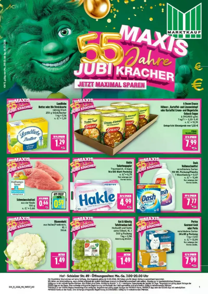 Marktkauf Prospekt vom 09.03.2026, Seite 1