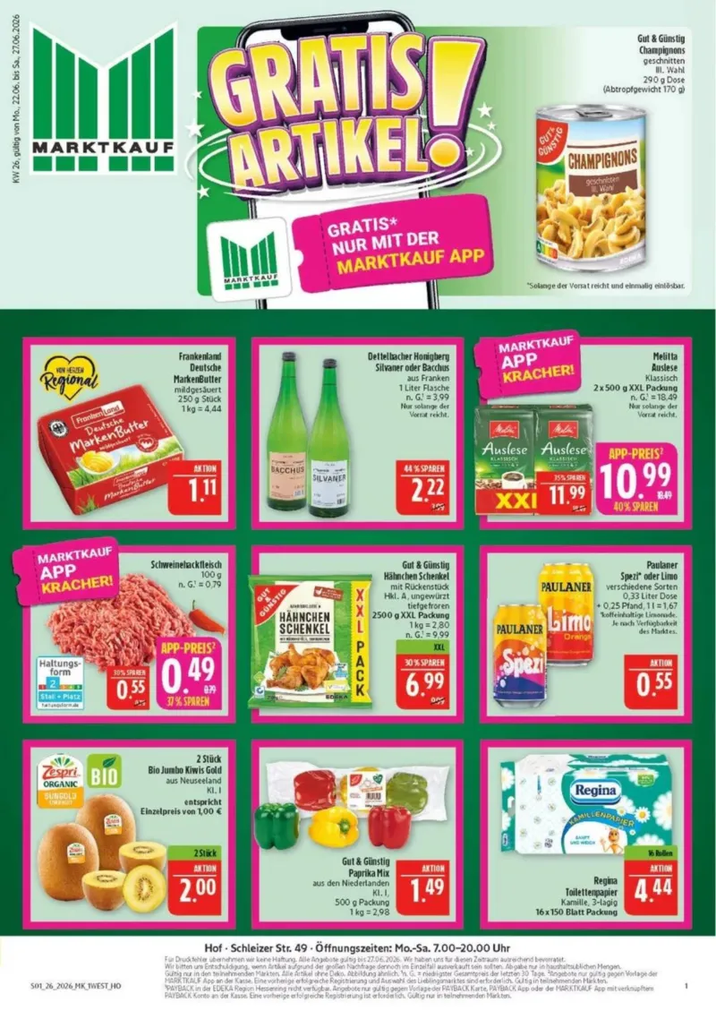 Marktkauf Prospekt vom 22.06.2026, Seite 1