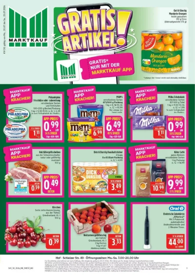 Marktkauf Prospekt vom 20.07.2026, Seite 1