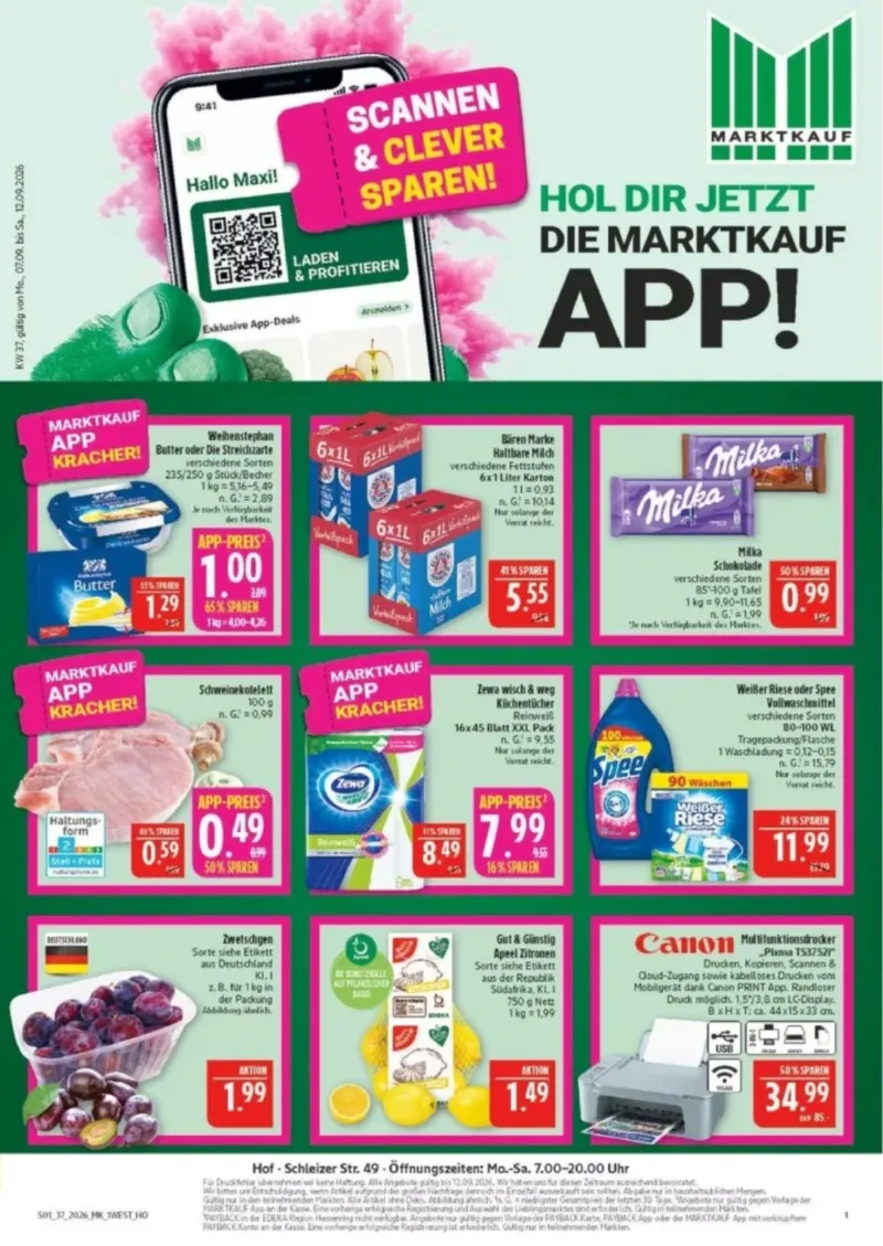 Marktkauf Prospekt vom 07.09.2026, Seite 1