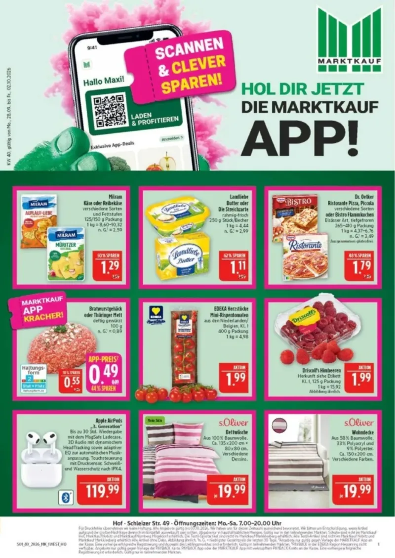 Marktkauf Prospekt vom 28.09.2026, Seite 1