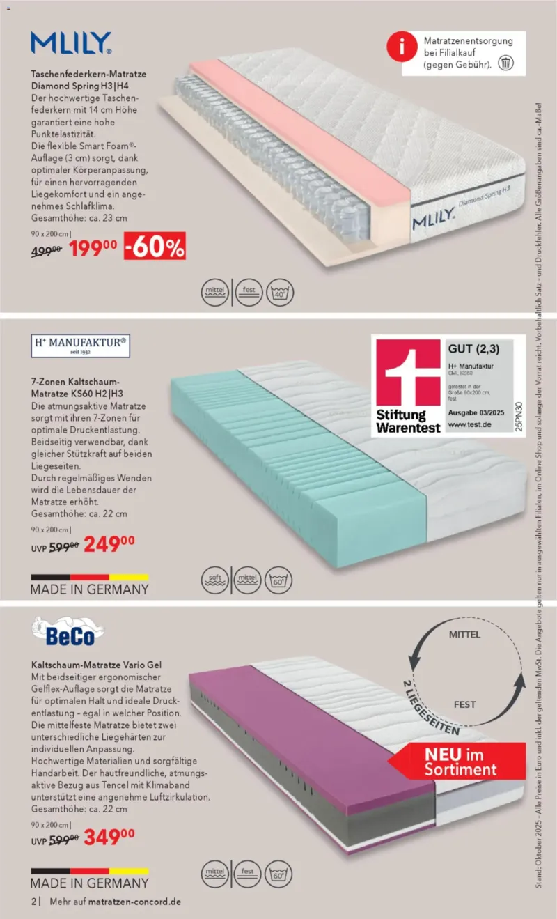 Matratzen Concord Prospekt vom 29.10.2025, Seite 2 Matratzen Concord Prospekt vom 29.10.2025, Seite 2