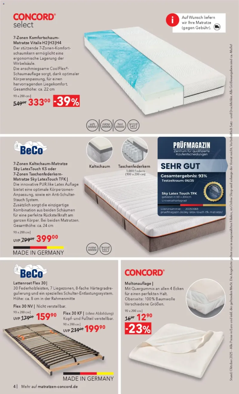 Matratzen Concord Prospekt vom 29.10.2025, Seite 4 Matratzen Concord Prospekt vom 29.10.2025, Seite 4