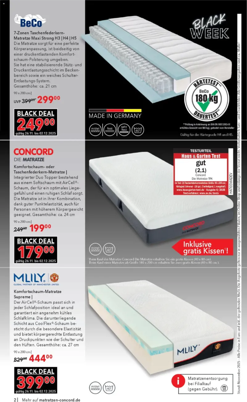 Matratzen Concord Prospekt vom 26.11.2025, Seite 2