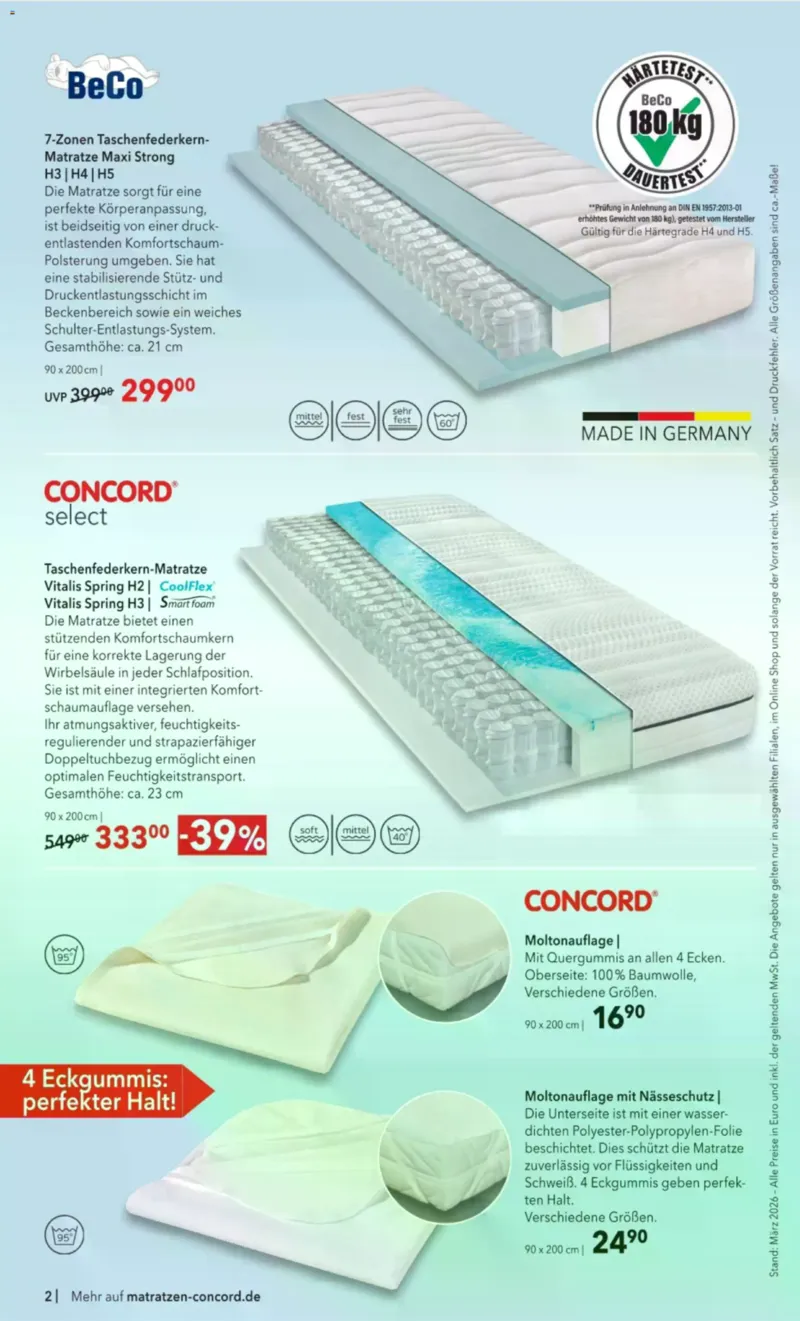 Matratzen Concord Prospekt vom 25.03.2026, Seite 2