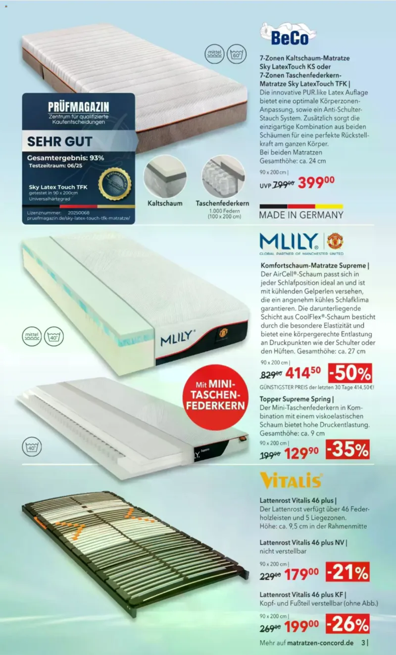 Matratzen Concord Prospekt vom 25.03.2026, Seite 3