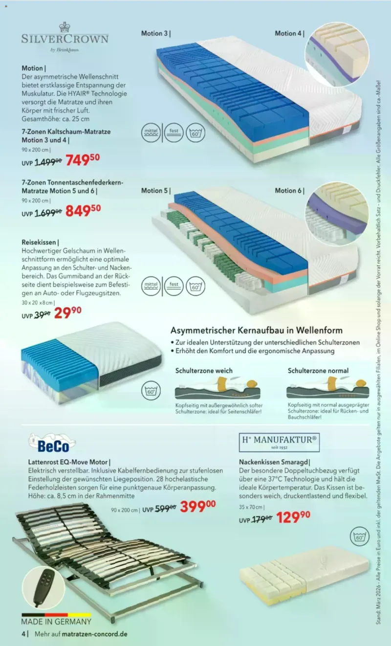 Matratzen Concord Prospekt vom 25.03.2026, Seite 4