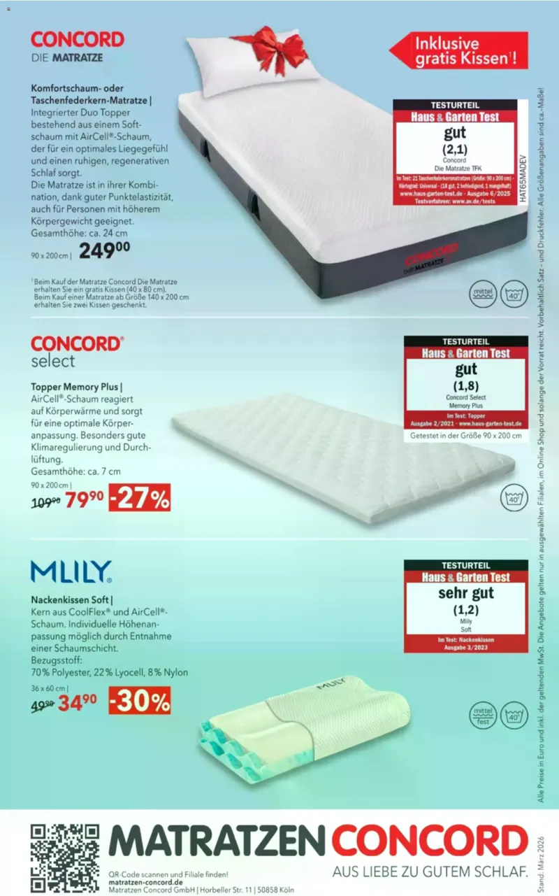 Matratzen Concord Prospekt vom 25.03.2026, Seite 8
