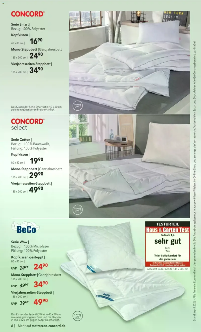 Matratzen Concord Prospekt vom 29.04.2026, Seite 6