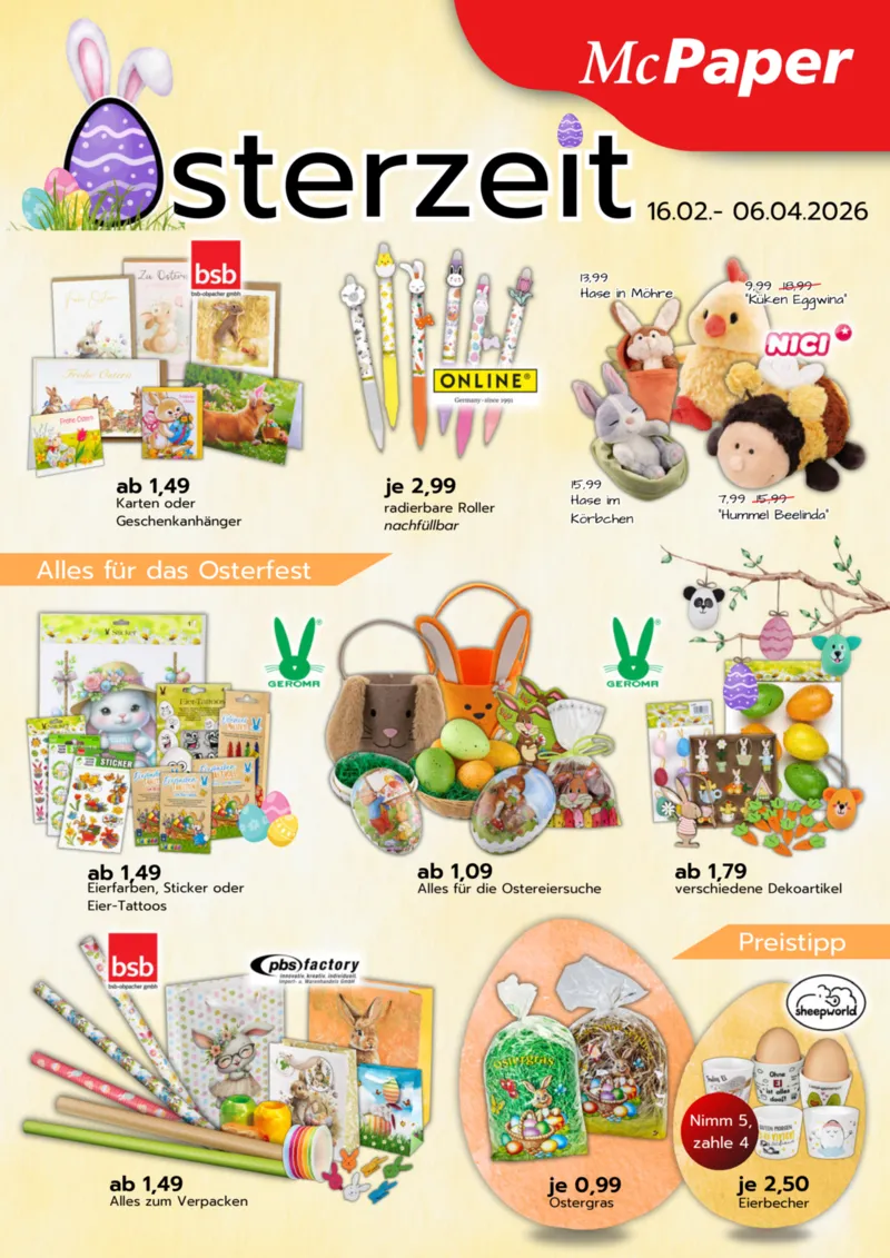 McPaper Prospekt vom 16.02.2026, Seite 1