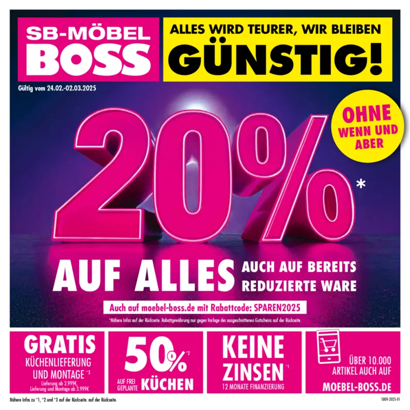 Möbel Boss Prospekt vom 24.02.2025, Seite 1