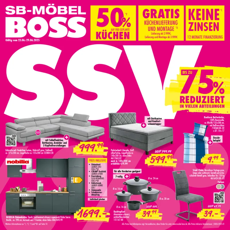 Möbel Boss Prospekt vom 23.06.2025, Seite 1
