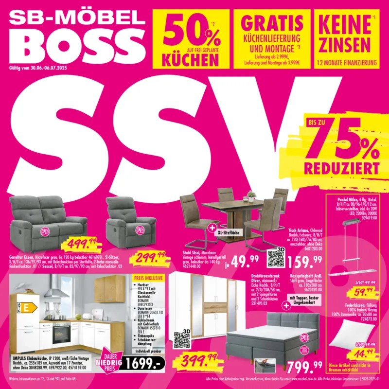 Möbel Boss Prospekt vom 30.06.2025, Seite 1