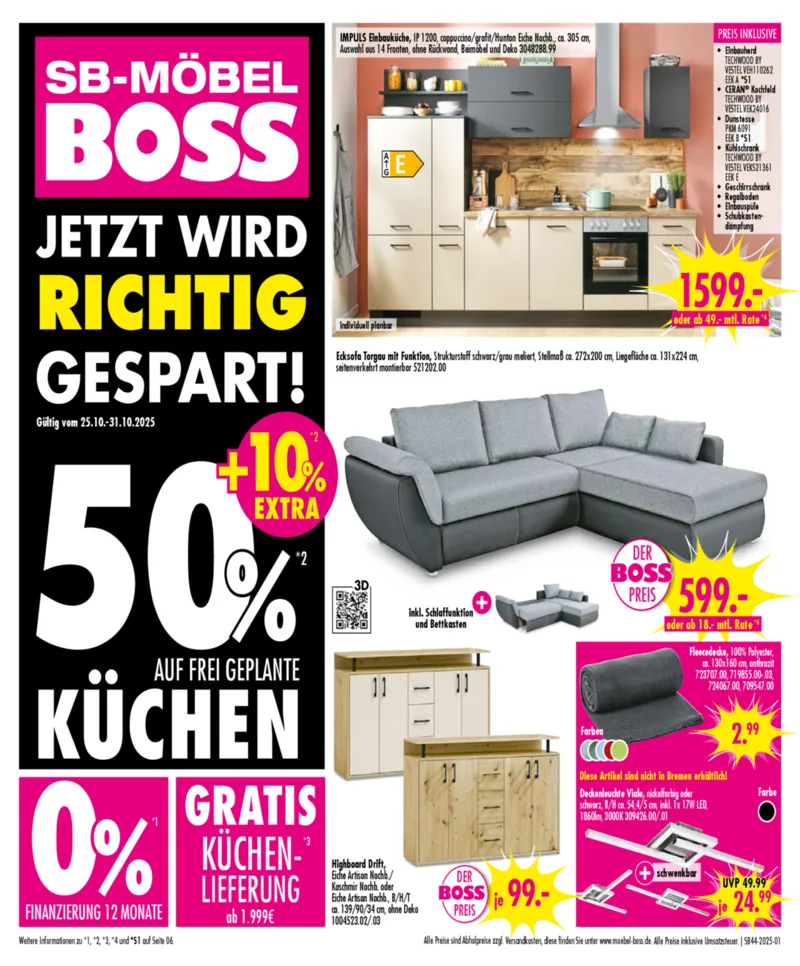 Möbel Boss Prospekt vom 25.10.2025, Seite 1