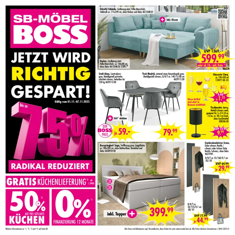 Möbel Boss Prospekt vom 01.11.2025, Seite 1