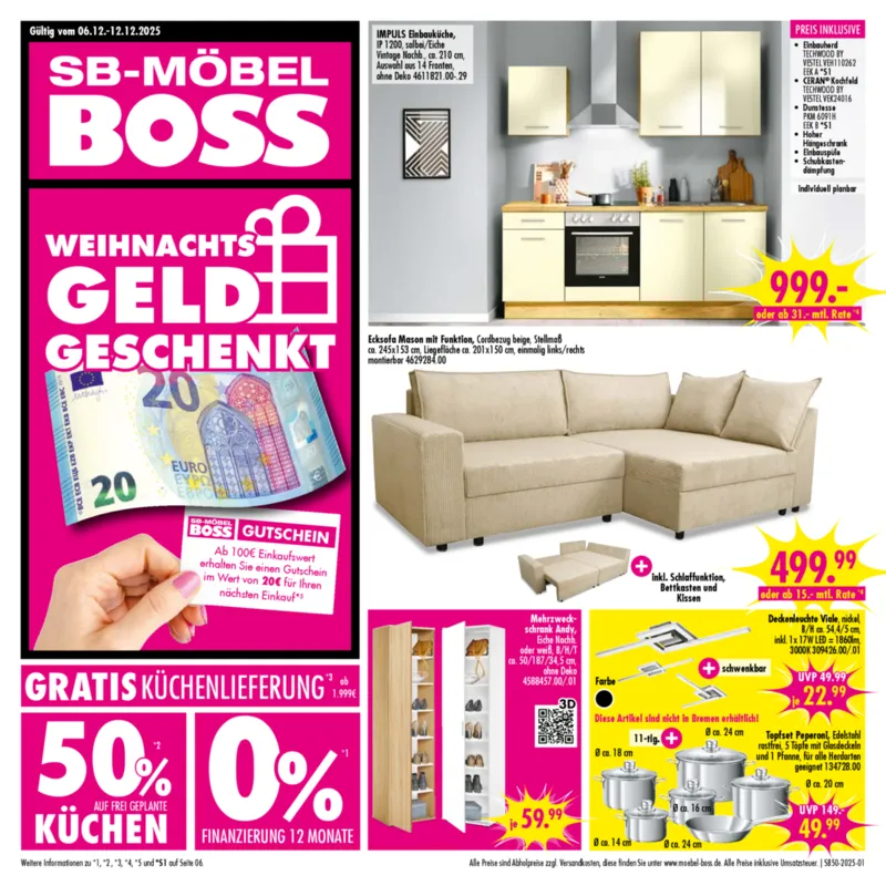 Möbel Boss Prospekt vom 06.12.2025, Seite 1