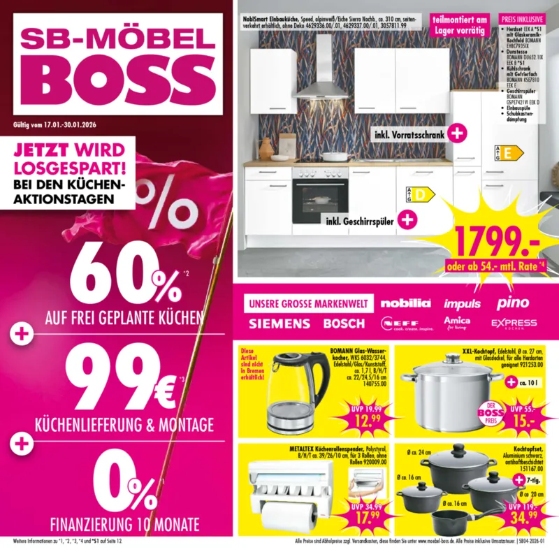 Möbel Boss Prospekt vom 17.01.2026, Seite 1