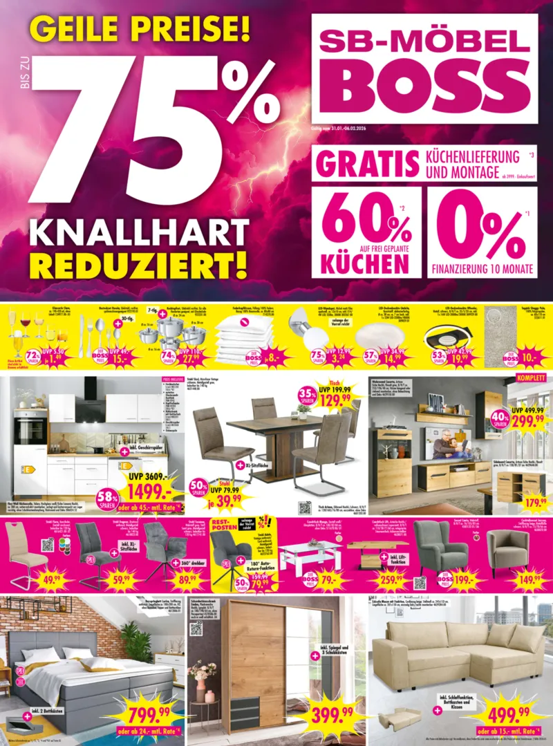 Möbel Boss Prospekt vom 31.01.2026, Seite 1