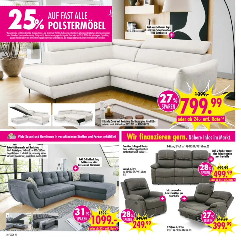 Möbel Boss Prospekt vom 07.02.2026, Seite 6