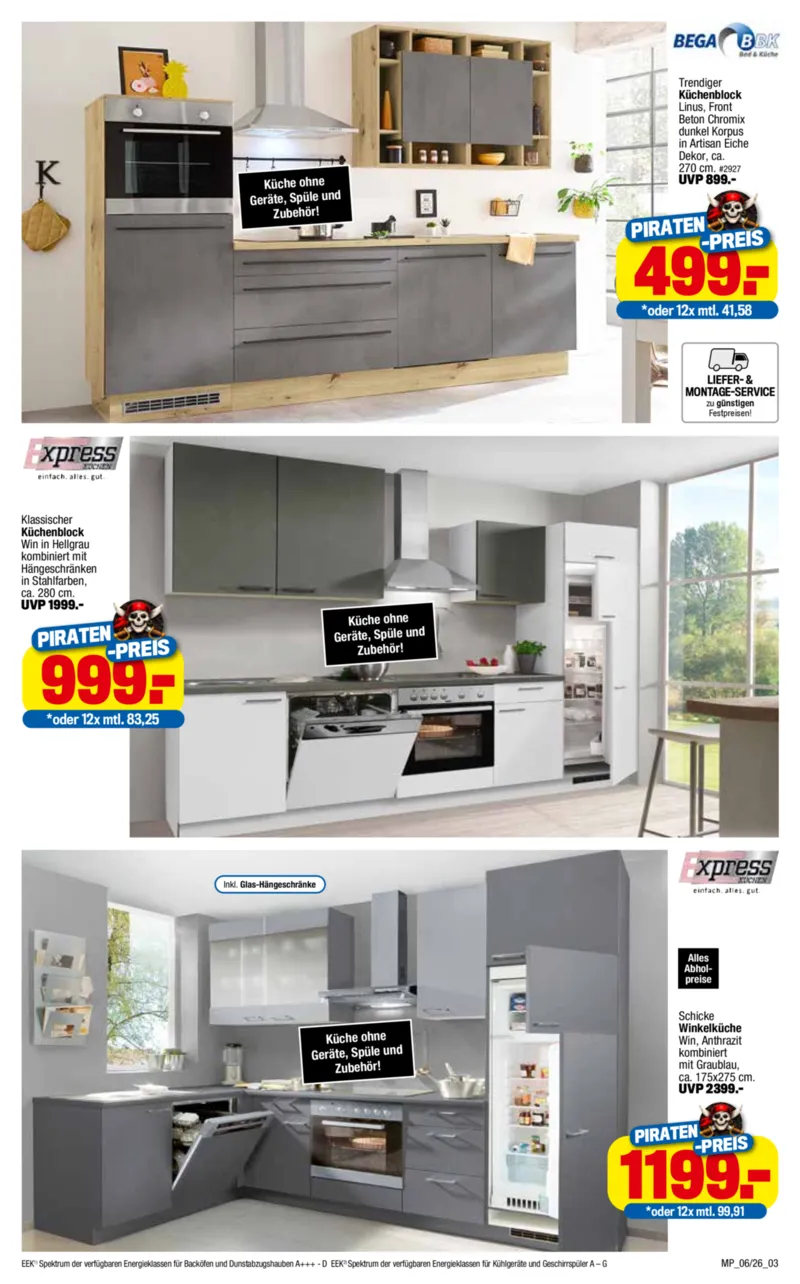 Möbelpiraten Prospekt vom 14.03.2026, Seite 3