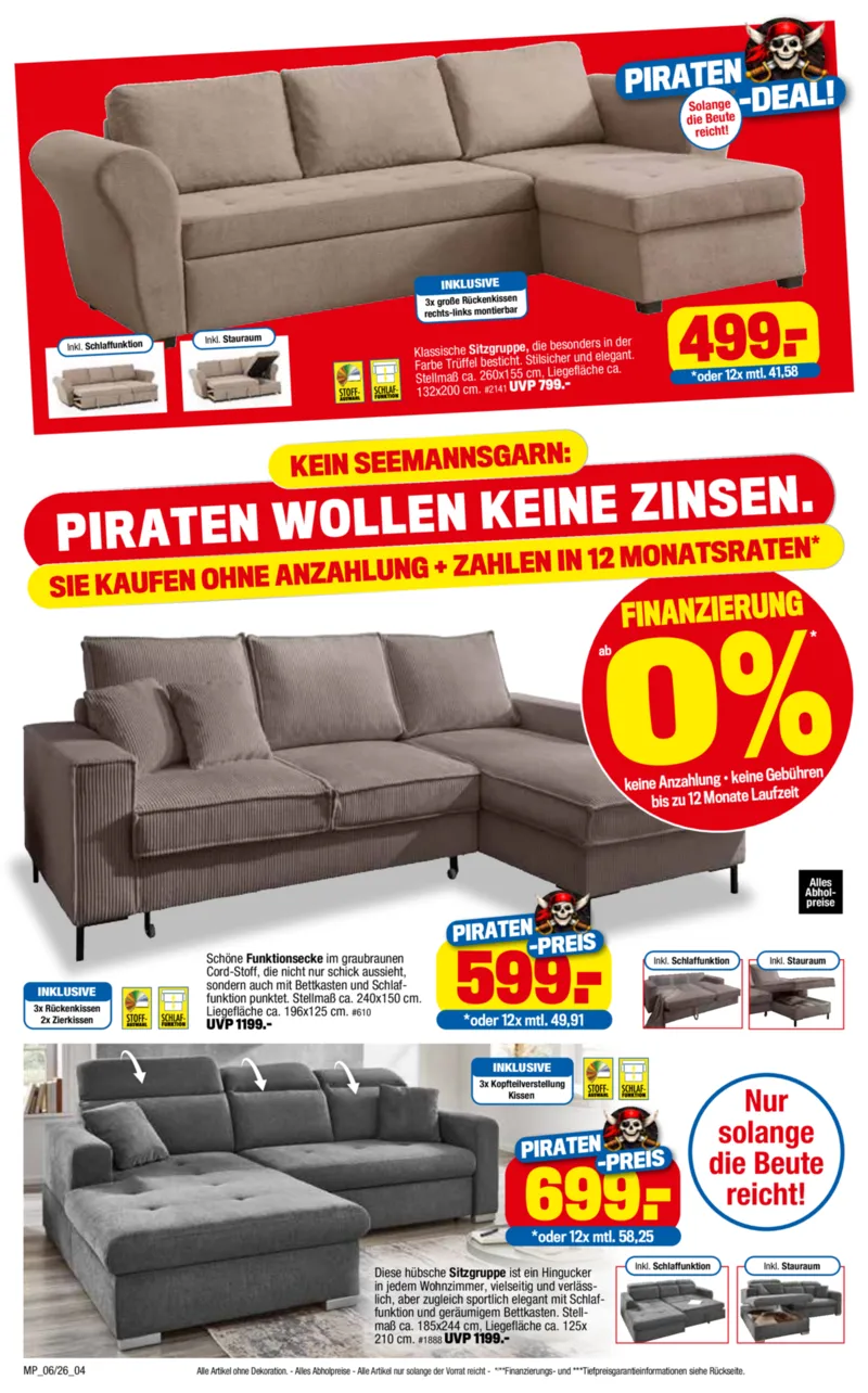 Möbelpiraten Prospekt vom 14.03.2026, Seite 4