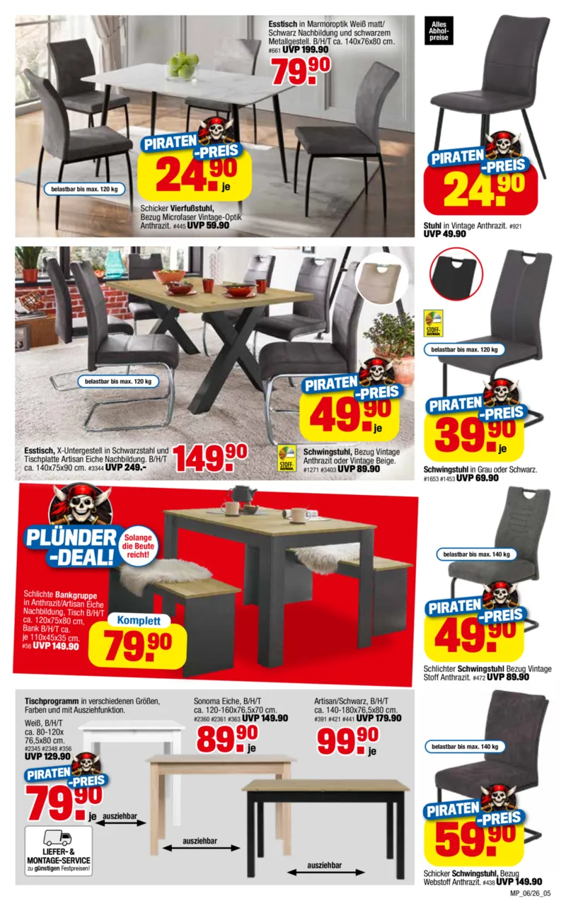 Möbelpiraten Prospekt vom 14.03.2026, Seite 5