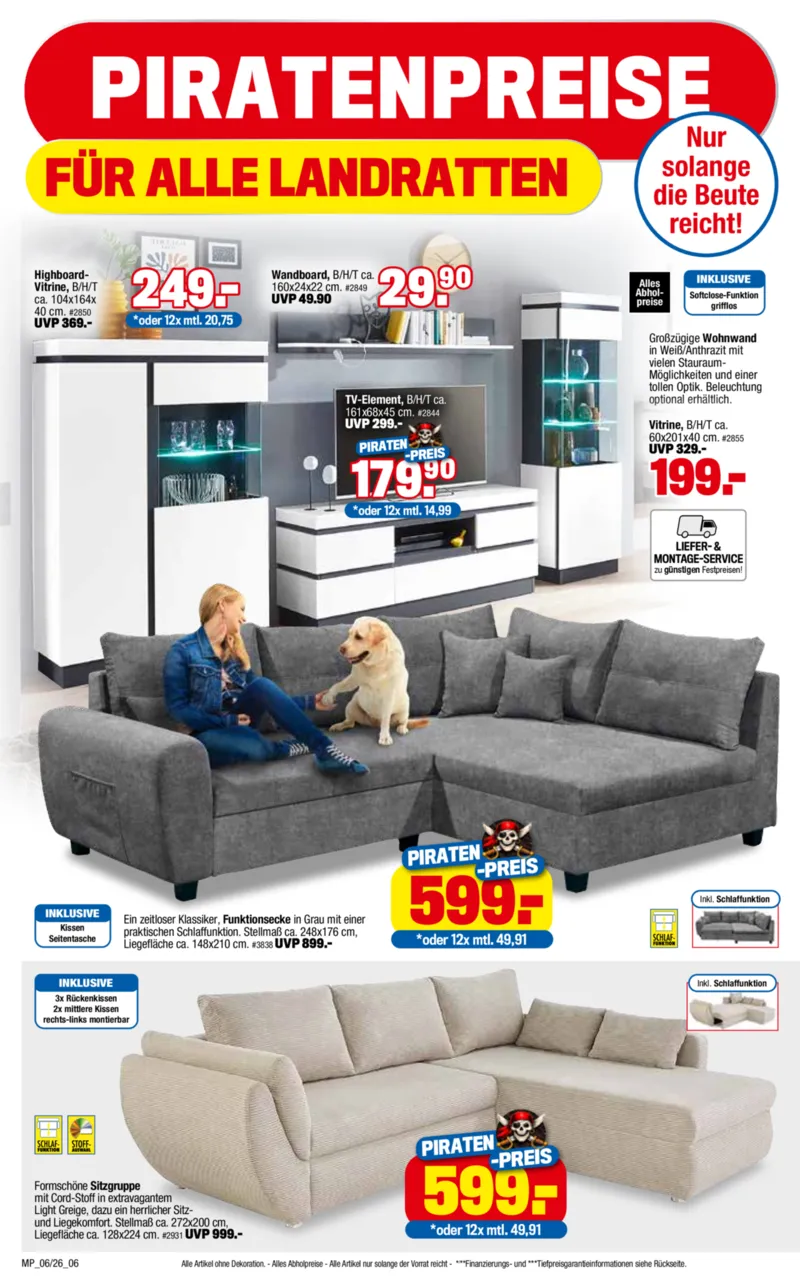 Möbelpiraten Prospekt vom 14.03.2026, Seite 6