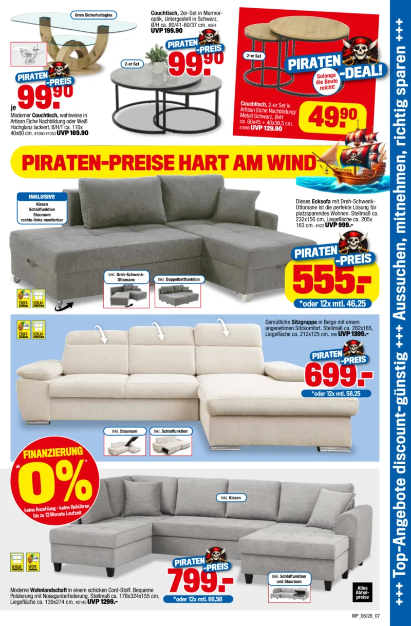 Möbelpiraten Prospekt vom 14.03.2026, Seite 7