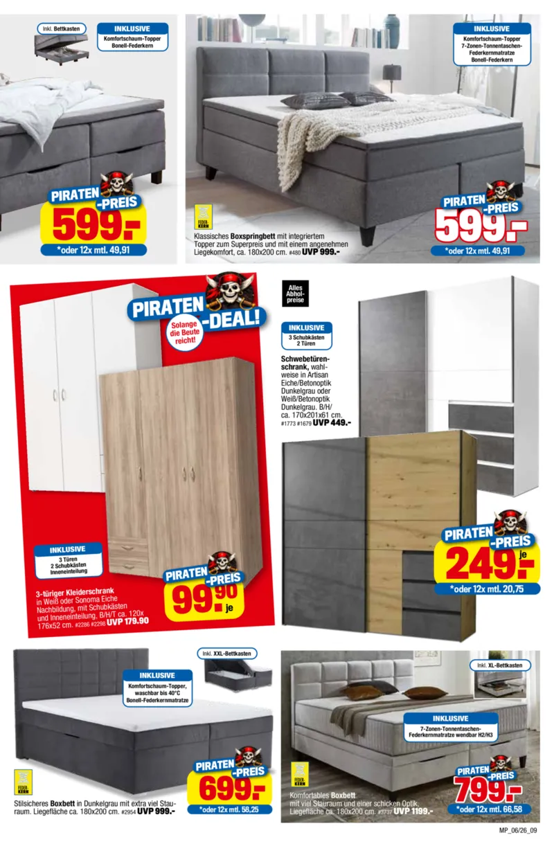Möbelpiraten Prospekt vom 14.03.2026, Seite 9