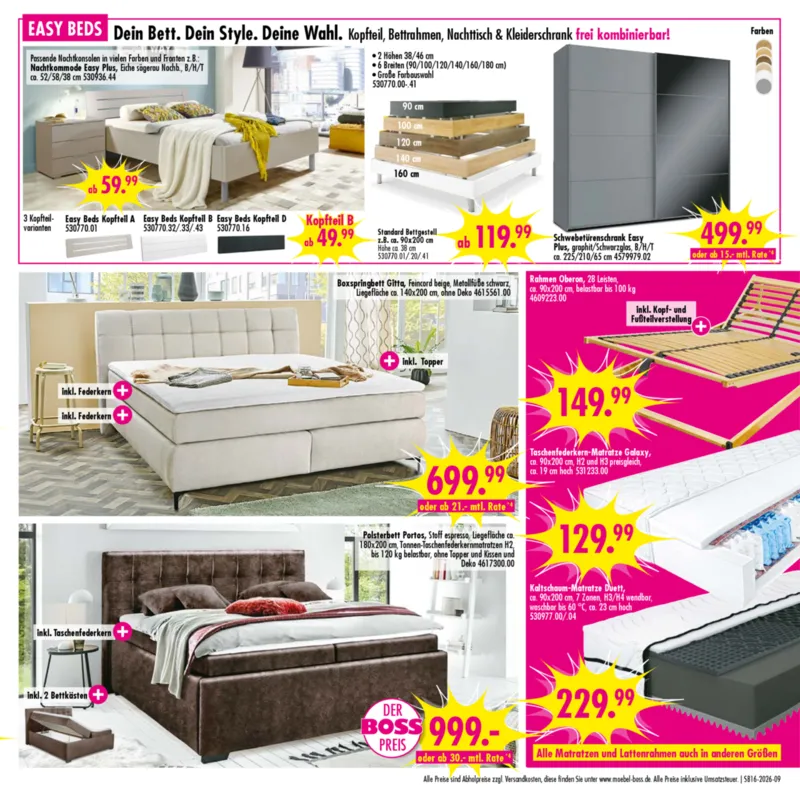 Möbel Boss Prospekt vom 11.04.2026, Seite 9
