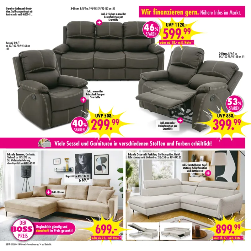 Möbel Boss Prospekt vom 18.04.2026, Seite 4