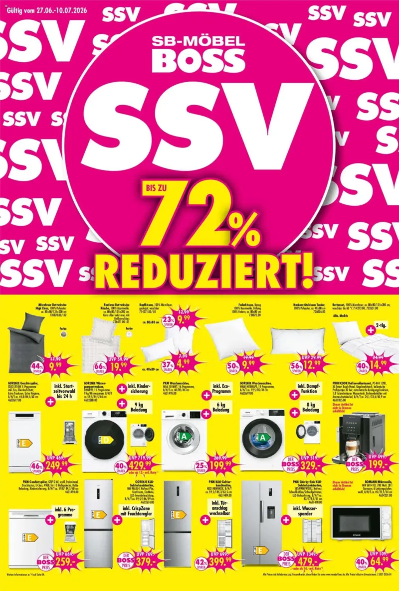 Möbel Boss Prospekt vom 27.06.2026, Seite 1