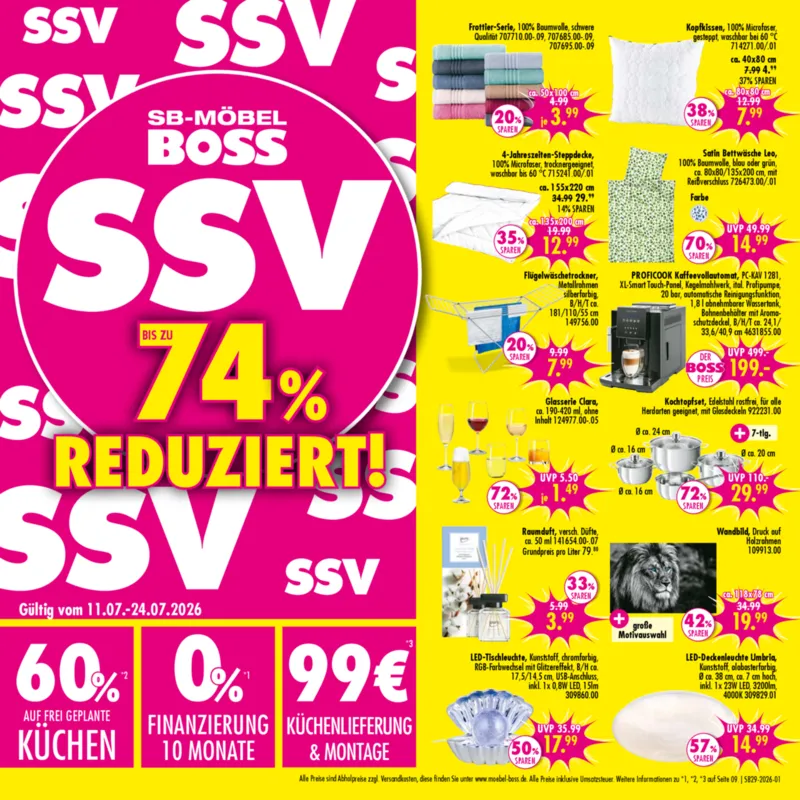 Möbel Boss Prospekt vom 11.07.2026, Seite 1