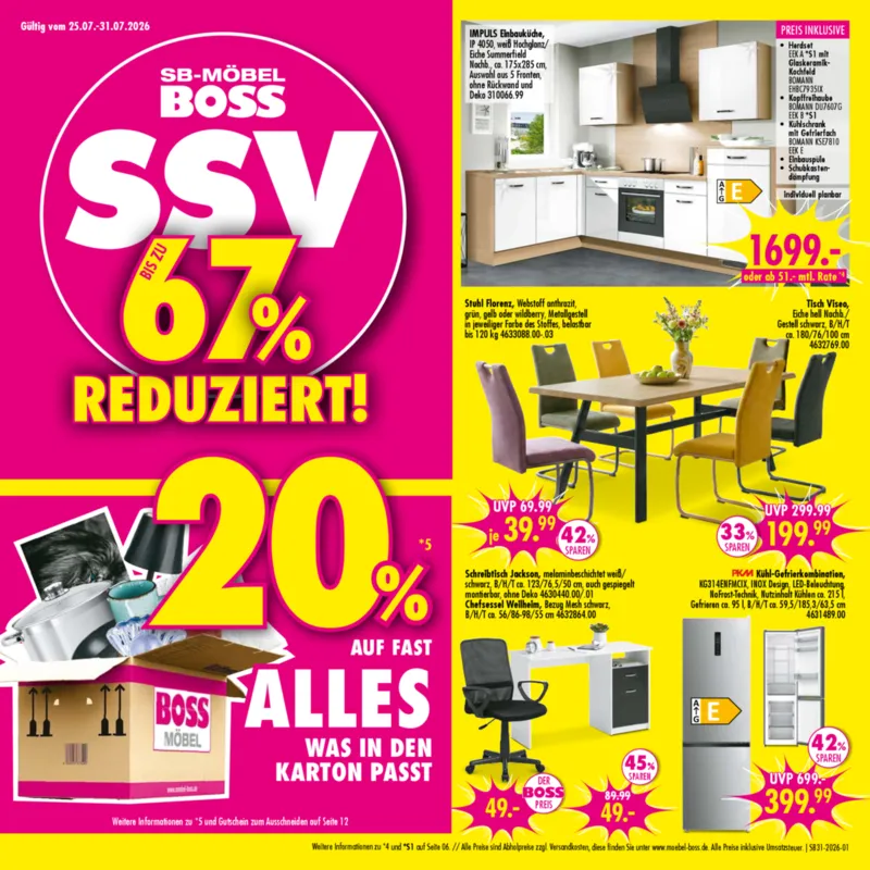 Möbel Boss Prospekt vom 25.07.2026, Seite 1