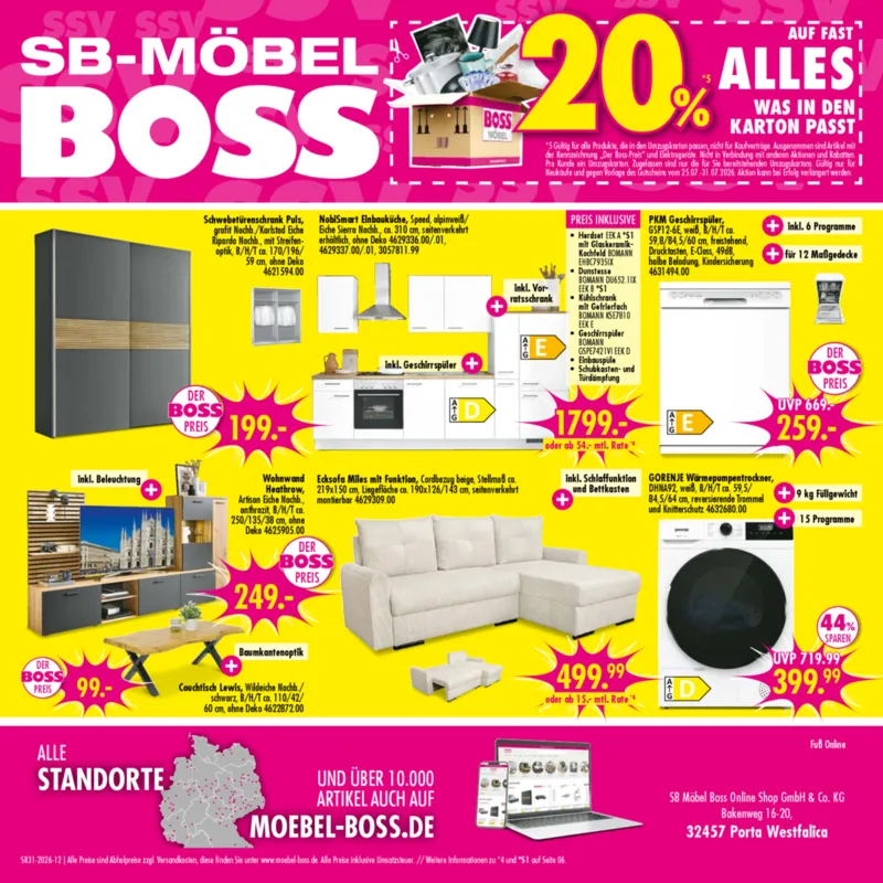 Möbel Boss Prospekt vom 25.07.2026, Seite 12
