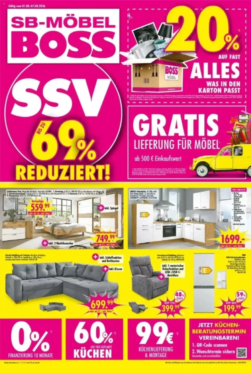 Möbel Boss Prospekt vom 01.08.2026, Seite 1