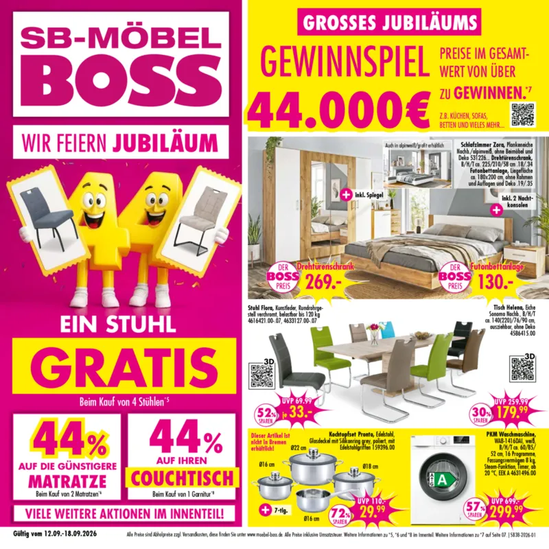 Möbel Boss Prospekt vom 12.09.2026, Seite 1