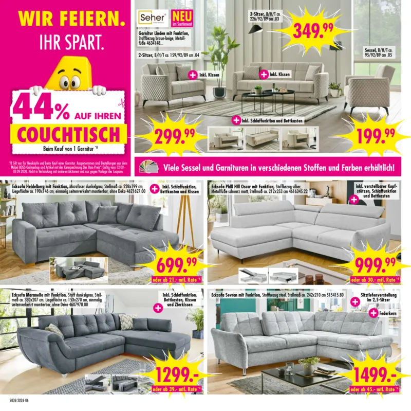 Möbel Boss Prospekt vom 12.09.2026, Seite 6