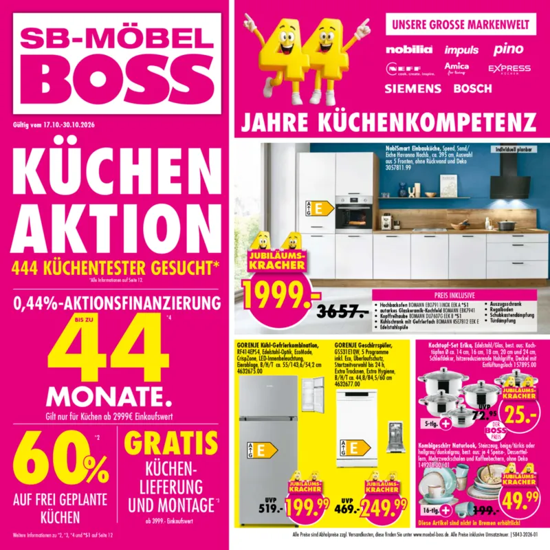 Möbel Boss Prospekt vom 17.10.2026, Seite 1